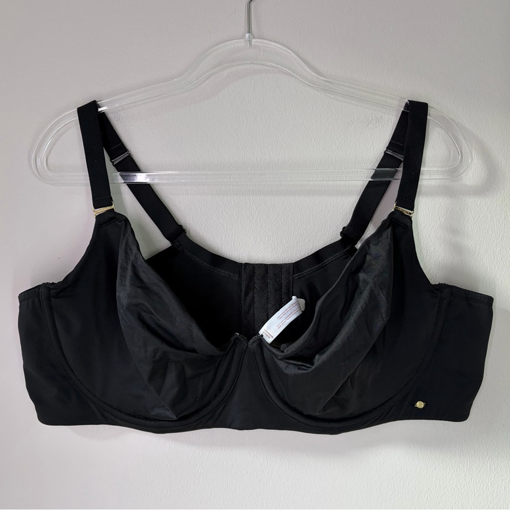 Cacique 48DD Black Unlined Balconette Bra